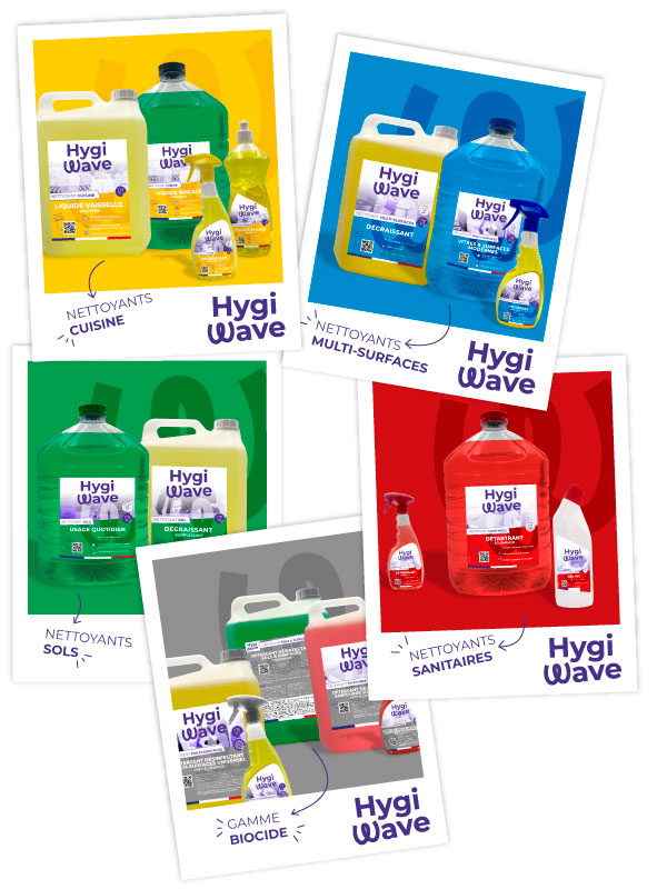 Gamme de produits détergents Hygiwave