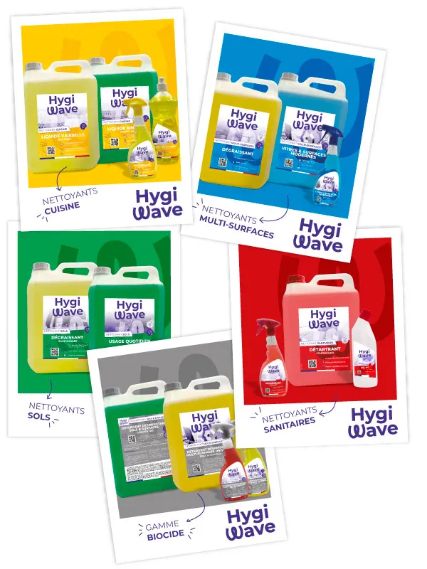 gamme de nettoyants professionnels